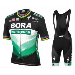 Completo Ciclismo 2020 BORA-hansgrohe Peter Sagan Ex-Monde champion MSquadre abbigliamento Bici Completo Maglia Ciclismo Corta e Salopette