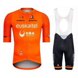 Completo Ciclismo 2020 Euskaltel Euskadi Orange MSquadre abbigliamento Bici Completo Maglia Ciclismo Corta e Salopette