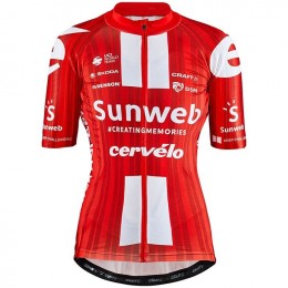 Completo Ciclismo 2020 SUMWEB rosso Donna Squadre Maglia Ciclismo Manica Corta