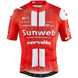 Completo Ciclismo 2020 SUMWEB rosso Squadre Maglia Ciclismo Manica Corta