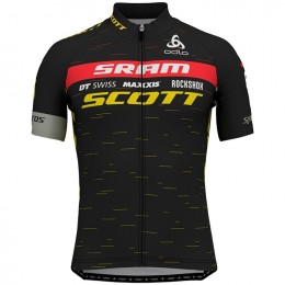 Completo Ciclismo 2020 Scott Sram nero-giallo Squadre Maglia Ciclismo Manica Corta