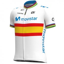 Completo Ciclismo 2020 Movistar Spain champion Squadre Maglia Ciclismo Manica Corta