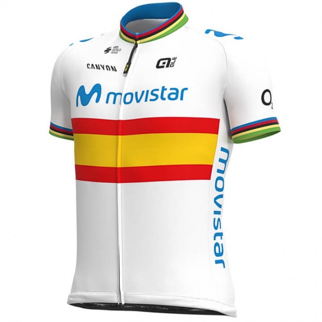 Completo Ciclismo 2020 Movistar Spain champion Squadre Maglia Ciclismo Manica Corta Completo Ciclismo 2020 Movistar Spain champion Squadre Maglia Ciclismo Manica Corta