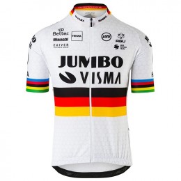 Completo Ciclismo 2020 JUMBO-VISMA Monde champion Squadre Maglia Ciclismo Manica Corta