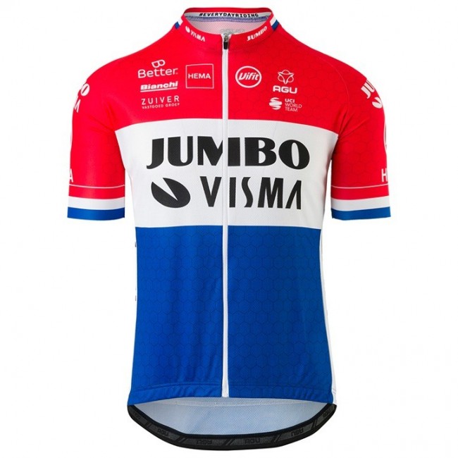 Completo Ciclismo 2020 JUMBO-VISMA Dutch champion Squadre Maglia Ciclismo Manica Corta Completo Ciclismo 2020 JUMBO-VISMA Dutch champion Squadre Maglia Ciclismo Manica Corta