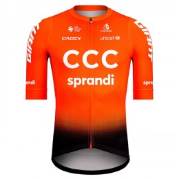 Completo Ciclismo 2020 CCC Pro Orange Squadre Maglia Ciclismo Manica Corta