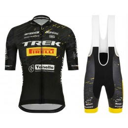 Completo Ciclismo 2020 TREK Pirelli nero MSquadre abbigliamento Bici Completo Maglia Ciclismo Corta e Salopette