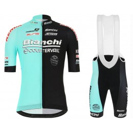 Completo Ciclismo 2020 Bianchi les mesures compensatoires Squadre abbigliamento Bici Completo Maglia Ciclismo Corta e Salopette