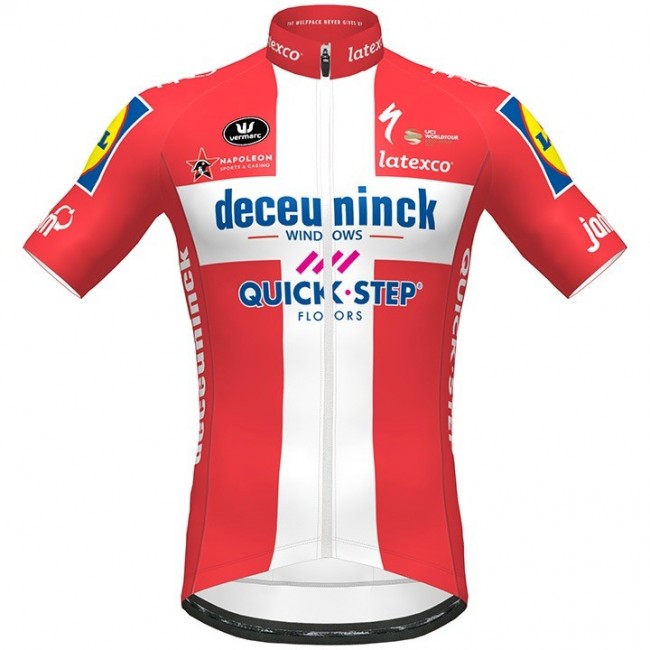 Completo Ciclismo 2020 Quick-Step Denmark Champion Squadre Maglia Ciclismo Manica Corta Completo Ciclismo 2020 Quick-Step Denmark Champion Squadre Maglia Ciclismo Manica Corta
