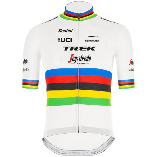 Completo Ciclismo 2020 Trek Segafredo World Champion bianca Squadre Maglia Ciclismo Manica Corta Completo Ciclismo 2020 Trek Segafredo World Champion bianca Squadre Maglia Ciclismo Manica Corta