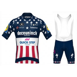 Completo Ciclismo 2020 Quick-Step US Champion MSquadre abbigliamento Bici Completo Maglia Ciclismo Corta e Salopette