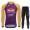 Purple France Tour 2021 Alpecin Fenix Pro Team Wielerkleding Set Fietsshirts Lange Mouw + Lange Fietsrbroek Bib 6YPX68