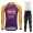 Purple France Tour 2021 Alpecin Fenix Pro Team Wielerkleding Set Fietsshirts Lange Mouw + Lange Fietsrbroek Bib SM8WWx