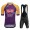 Purple France Tour Alpecin Fenix New Pro Team 2021 abbigliamento Bici Completo Maglia Ciclismo Corta e Salopette UA79JC