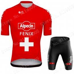 Alpecin Fenix Swiss Pro Team 2021 abbigliamento Bici Completo Maglia Ciclismo Corta e Salopette ciVzoh