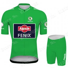 Green Alpecin Fenix Tour De France 2021 Team abbigliamento Bici Completo Maglia Ciclismo Corta + pantaloncini wfu0To