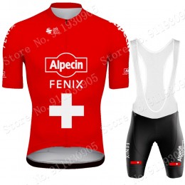 Alpecin Fenix Swiss Pro Team 2021 abbigliamento Bici Completo Maglia Ciclismo Corta e Salopette zLzUeP