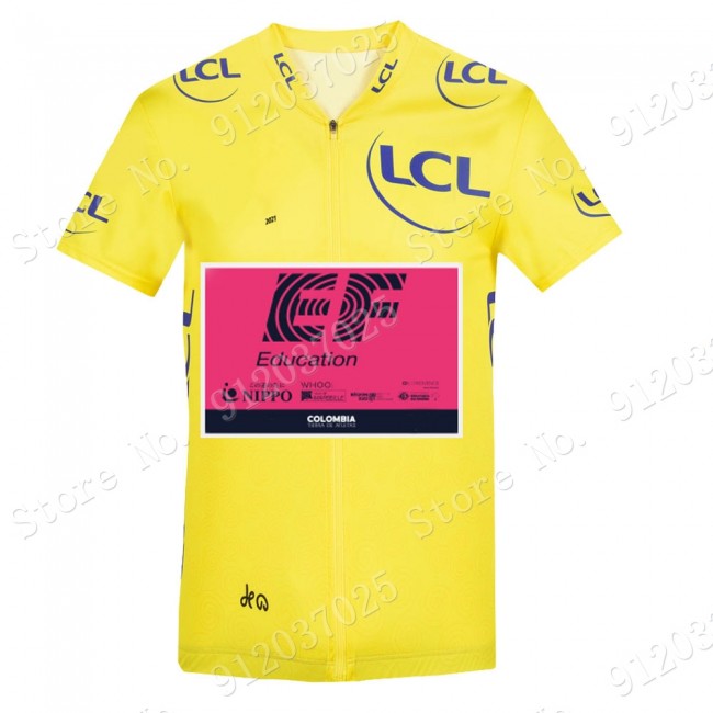 Yellow EF Education Frist Tour De France 2021 Team Maglia Ciclismo Manica Corta BLOrLS Yellow EF Education Frist Tour De France 2021 Team Maglia Ciclismo Manica Corta BLOrLS