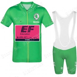 Green EF Education Frist Tour De France 2021 Team abbigliamento Bici Completo Maglia Ciclismo Corta e Salopette OVuoxA