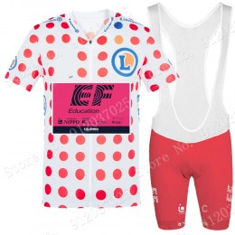 Polka Dot EF Education Frist Tour De France 2021 Team abbigliamento Bici Completo Maglia Ciclismo Corta e Salopette vhsWGD