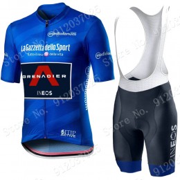 Blue giro d'italia 2021 Ineos Grenaider abbigliamento Bici Completo Maglia Ciclismo Corta e Salopette 4g0j13