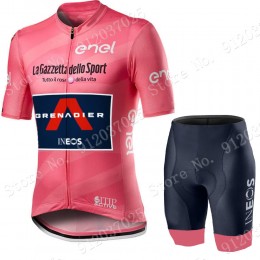 Pink giro d'italia 2021 Ineos Grenaider abbigliamento Bici Completo Maglia Ciclismo Corta e Salopette H16z40