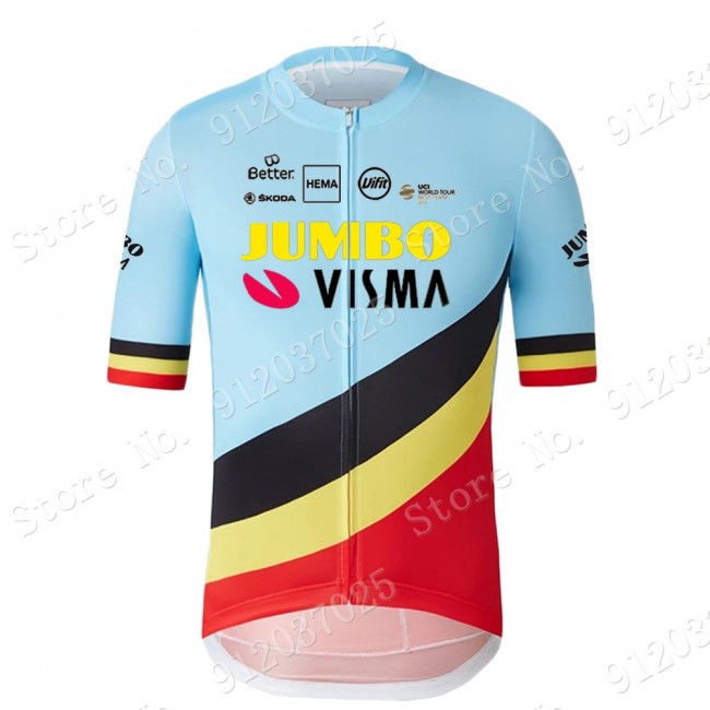 Jumbo Visma Belgium Blue 2021 Team Maglia Ciclismo Manica Corta K5OOQD Jumbo Visma Belgium Blue 2021 Team Maglia Ciclismo Manica Corta K5OOQD
