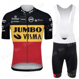 Jumbo Visma Belgium 2021 Team abbigliamento Bici Completo Maglia Ciclismo Corta e Salopette fkGTkt