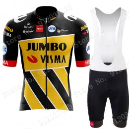 New Style Jumbo Visma 2021 Team abbigliamento Bici Completo Maglia Ciclismo Corta e Salopette myKzLH