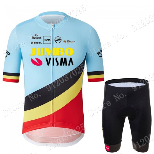 Jumbo Visma Belgium Blue 2021 Team abbigliamento Bici Completo Maglia Ciclismo Corta + pantaloncini oymRvW Jumbo Visma Belgium Blue 2021 Team abbigliamento Bici Completo Maglia Ciclismo Corta + pantaloncini oymRvW