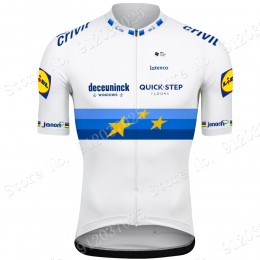 Deceuninck quick step 2021 European Champion Team Maglia Ciclismo Manica Corta 0c4R5W