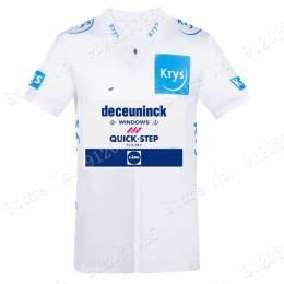 White Deceuninck quick step Tour De France 2021 Team Maglia Ciclismo Manica Corta BBDWWP