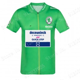 Green Deceuninck quick step Tour De France 2021 Team Maglia Ciclismo Manica Corta LHIAfr