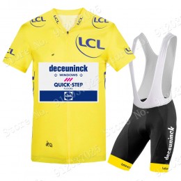 Yellow Deceuninck quick step Tour De France 2021 Team abbigliamento Bici Completo Maglia Ciclismo Corta + pantaloncini VVqZWH