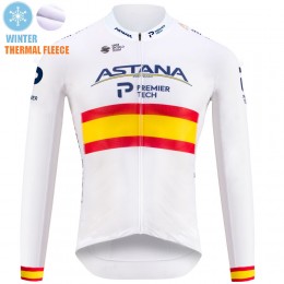 Spanish Winter Fleece Astana Pro Team 2021 Maglia Ciclismo Manica Corta joLzfy