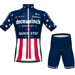 CHAMPION USA Pro Team 2021 abbigliamento Bici Completo Maglia Ciclismo Corta e Salopette SRrcKX