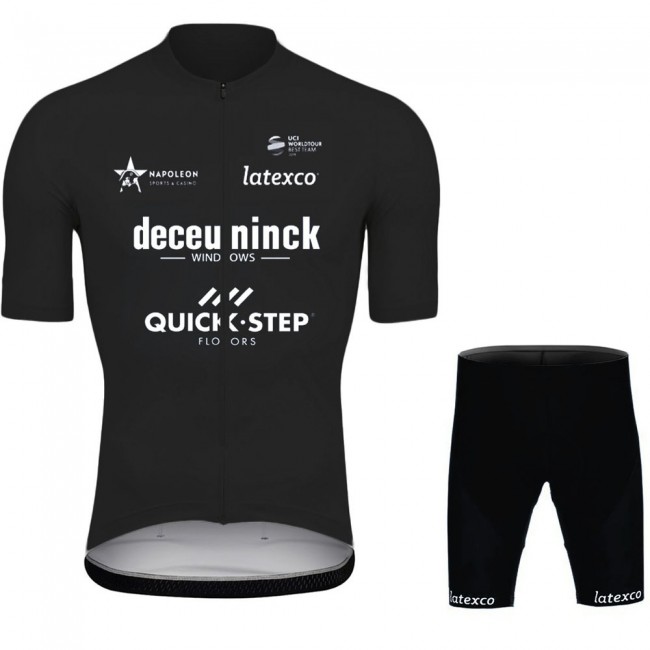 2021 Deceuninck quick step Black Pro Team abbigliamento Bici Completo Maglia Ciclismo Corta + pantaloncini 4UeACc 2021 Deceuninck quick step Black Pro Team abbigliamento Bici Completo Maglia Ciclismo Corta + pantaloncini 4UeACc