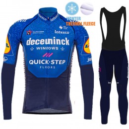 2021 Winter Fleece Deceuninck quick step Pro Team Abbigliamento Maglia Ciclismo Manica Lunga e Salopette Lunga IO1ZKB