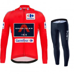 INEOS Grenadier Spanish Pro Team 2021 Abbigliamento Maglia Ciclismo Manica Lunga e Salopette Lunga 9x0Tr5