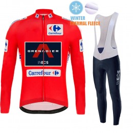 Winter Fleece INEOS Grenadier Spanish Pro Team 2021 Abbigliamento Maglia Ciclismo Manica Lunga e Salopette Lunga WqJ02J