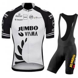 White Jumbo Visma New Zealand Pro Team 2021 abbigliamento Bici Completo Maglia Ciclismo Corta e Salopette 2qfsVN