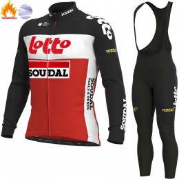 2021 Winter Fleece Lotto Soudal Pro Team Abbigliamento Maglia Ciclismo Manica Lunga e Salopette Lunga gjmLJL