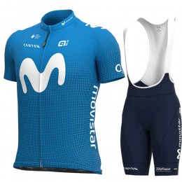 2021 Movistar Pro Team abbigliamento Bici Completo Maglia Ciclismo Corta e Salopette SbnfiA