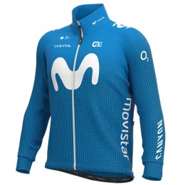 2021 Movistar Pro Team Maglie Ciclismo Manica Lunga vPneIJ