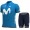 2021 Movistar Pro Team abbigliamento Bici Completo Maglia Ciclismo Corta e Salopette wohyUB