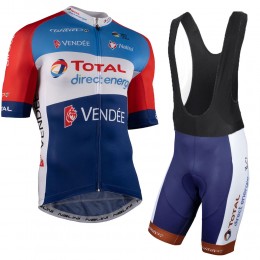 Total Direct Energie 2021 Team abbigliamento Bici Completo Maglia Ciclismo Corta e Salopette wxREdl