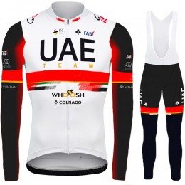 2021 UAE Emirates Pro Team Abbigliamento Maglia Ciclismo Manica Lunga e Salopette Lunga LOdPCn