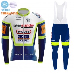 Winter Fleece Wanty Pro Team 2021 Abbigliamento Maglia Ciclismo Manica Lunga e Salopette Lunga phKrWa