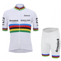 White Champion Quick Step Pro Team 2021 abbigliamento Bici Completo Maglia Ciclismo Corta e Salopette tyUXGZ