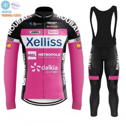 Winter Fleece Xelliss Pro Team 2021 Abbigliamento Maglia Ciclismo Manica Lunga e Salopette Lunga yUss6O